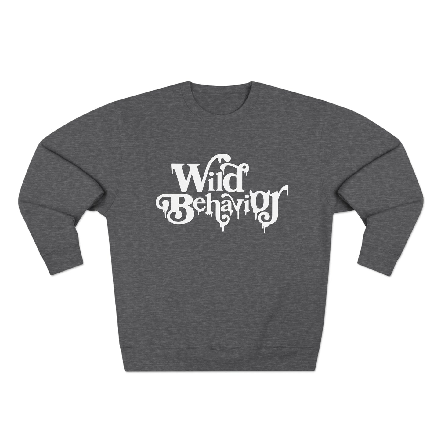 White Font Unisex Crewneck Sweatshirt