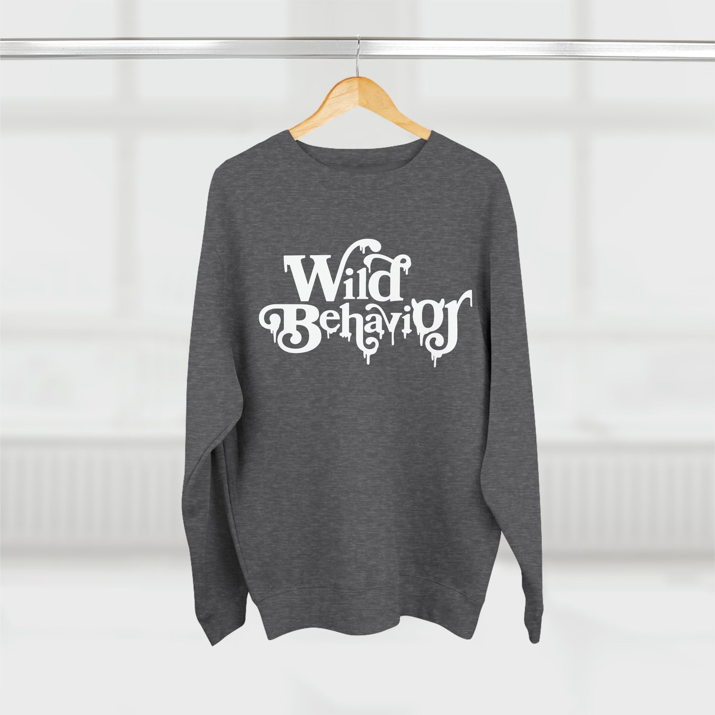 White Font Unisex Crewneck Sweatshirt