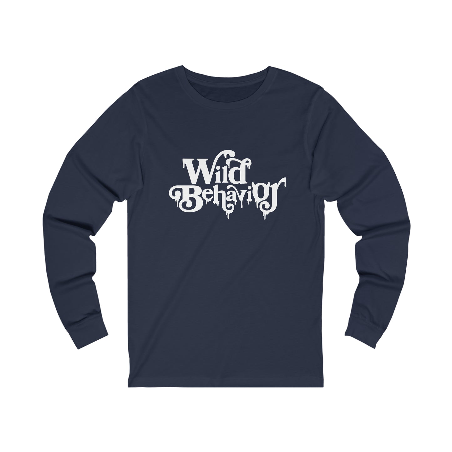 White Font Unisex Jersey Long Sleeve Tee