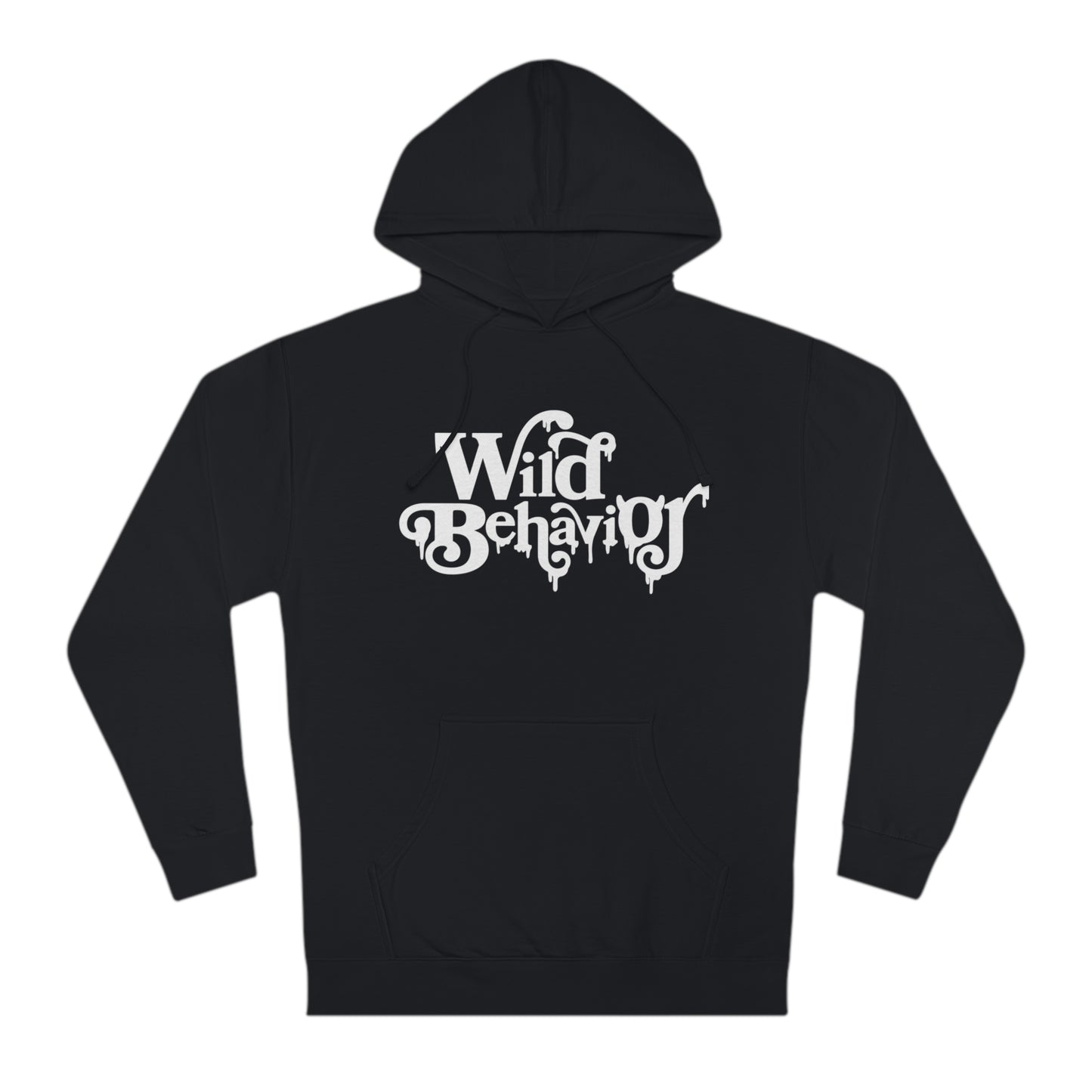 White Font Unisex Hooded Sweatshirt