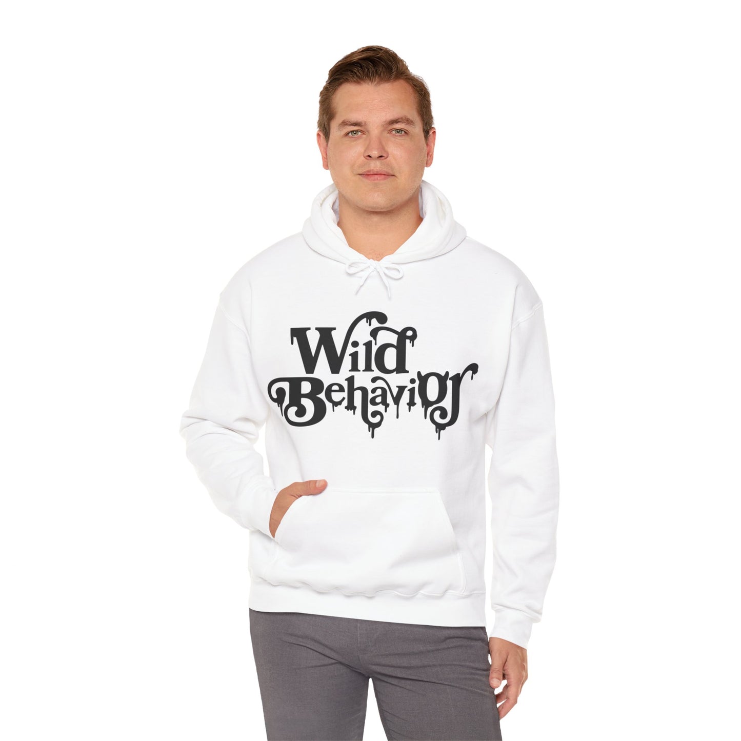 White Font Unisex Heavy Blend™ Hooded Sweatshirt